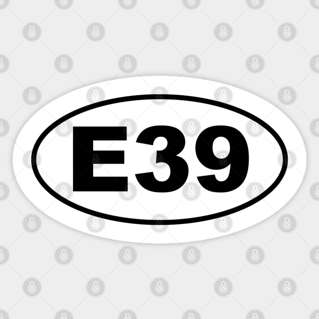 E39 M5 Chassis Code Marathon Style Sticker by NickShirrell